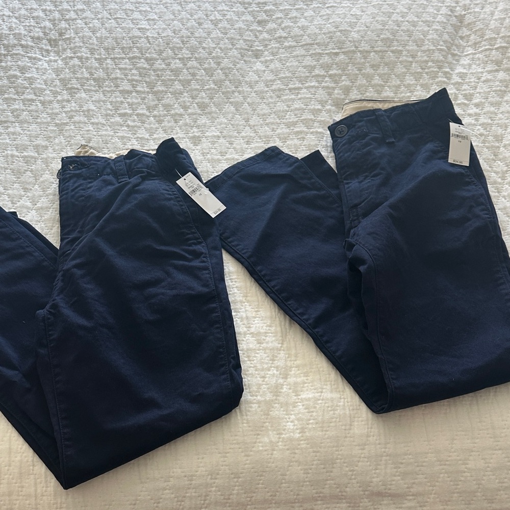 GAP Kids Navy Chinos (2 pairs NWT)